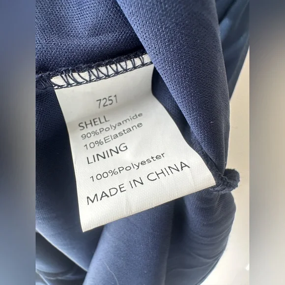 NWT - Navy Ruched Body con Tank/Off Shoulder Stretchy Dress - Large - Picture 10 of 10